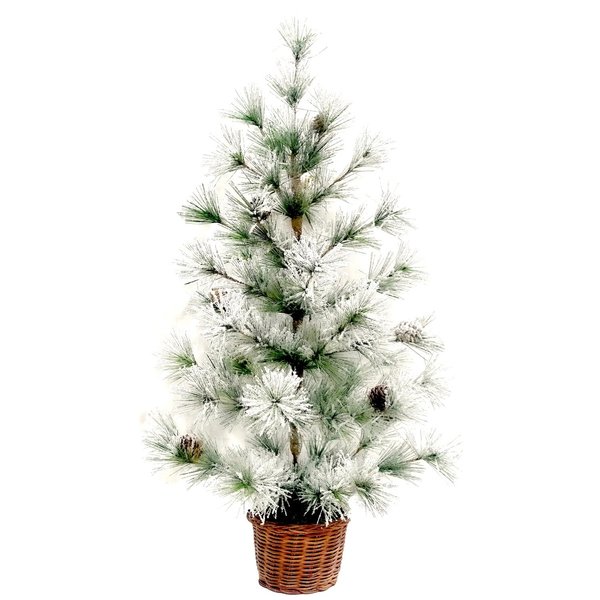 Celebrations Green/White Frosted Tree Indoor Christmas Decor B-2105F